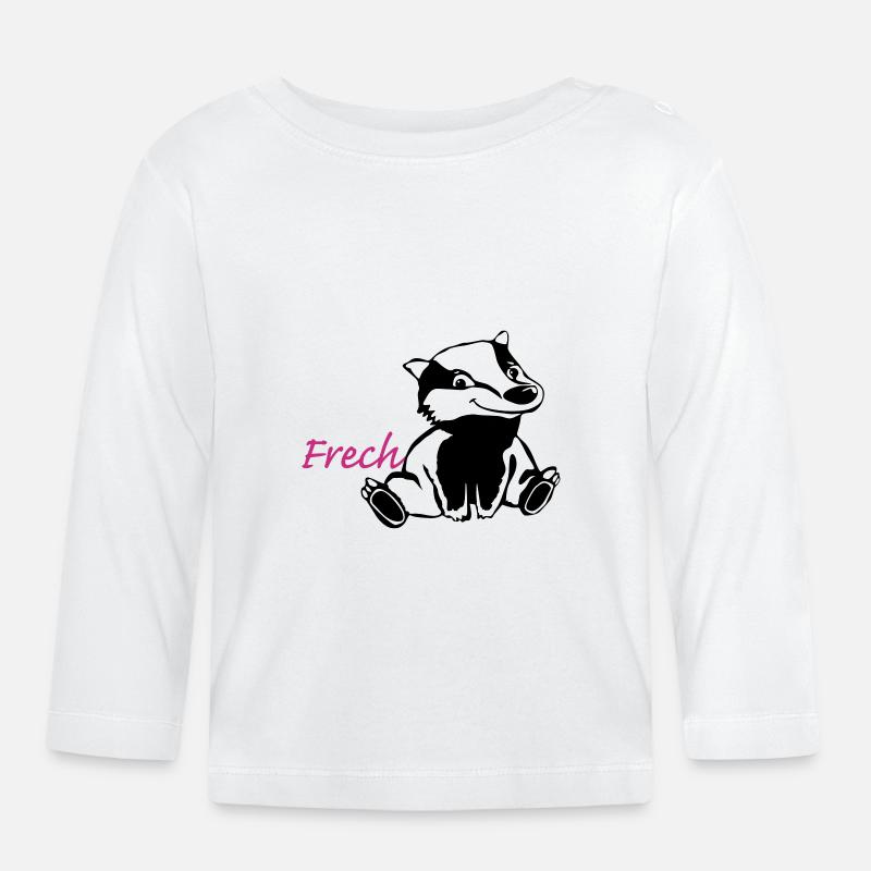 Frecher Dachs - Baby Bio-Langarmshirt - Weiß