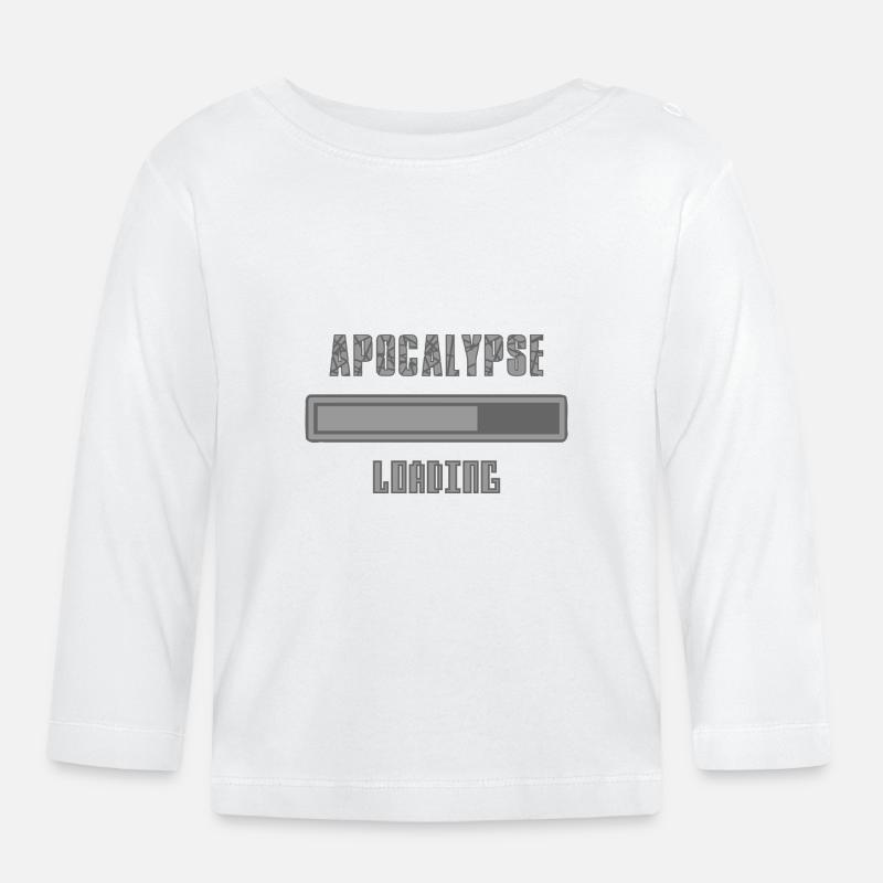 Apokalypse wird geladen Loading Geschenkidee - Baby Bio-Langarmshirt - Weiß