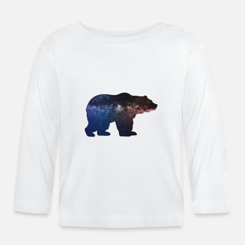 Grande Ourse - T-shirt manches longues bio Bébé - blanc