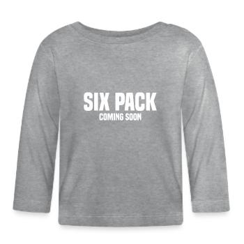 SIX PACK À VENIR - T-shirt manches longues bio Bébé - gris chiné - Devant