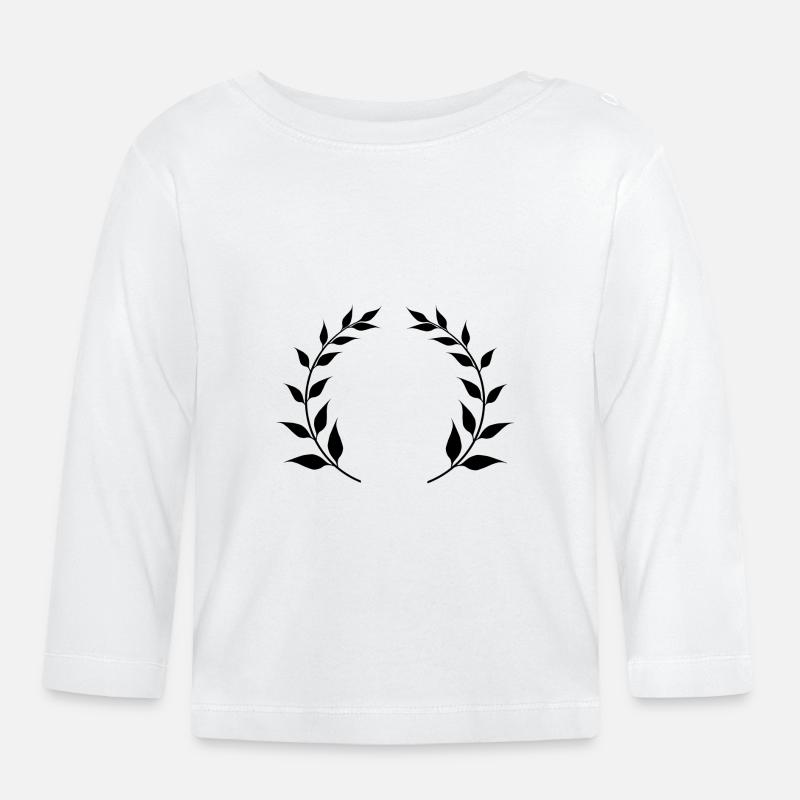 Les lauriers de vainqueur - T-shirt manches longues bio Bébé - blanc