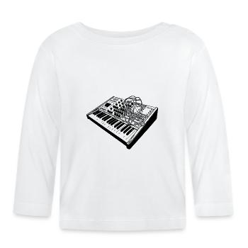 Synthétiseur analogique vintage - T-shirt manches longues bio Bébé - blanc - Devant