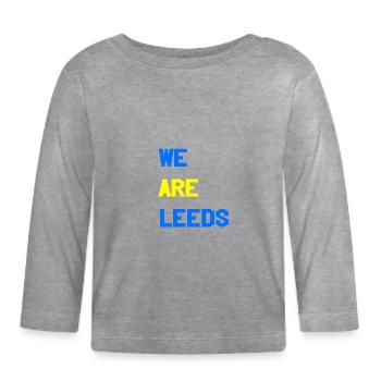 Nous sommes Leeds - T-shirt manches longues bio Bébé - gris chiné - Devant