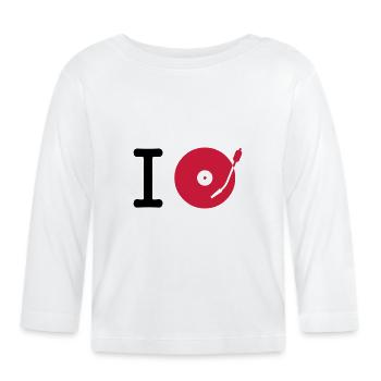 I dj / play / listen to + your music - Baby Bio-Langarmshirt - Weiß - Vorne
