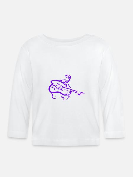 DJANGO VIOLA - Baby Bio-Langarmshirt - Weiß