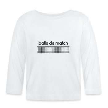 Match Ball - Customizable - Organic Baby Long Sleeve T-Shirt - white - Front