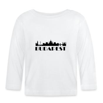 budapest - T-shirt manches longues bio Bébé - blanc - Devant