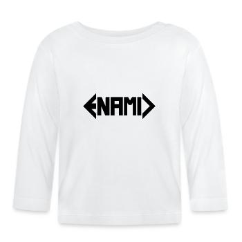Logo ENAMIC noir - T-shirt manches longues bio Bébé - blanc - Devant