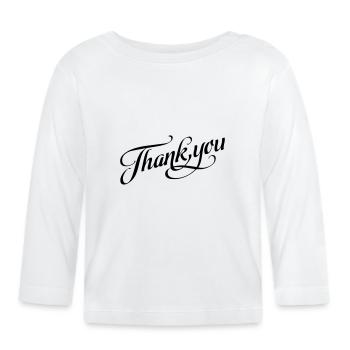 merci Merci - T-shirt manches longues bio Bébé - blanc - Devant