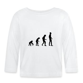 Evolution - Baby Bio-Langarmshirt - Weiß - Vorne