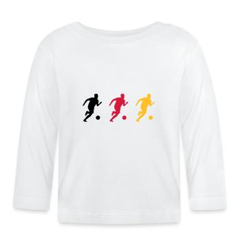 Football Footballers Football match Germany flag - Organic Baby Long Sleeve T-Shirt - white - Front