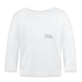 linear bear bär - Baby Bio-Langarmshirt - Weiß - Vorne