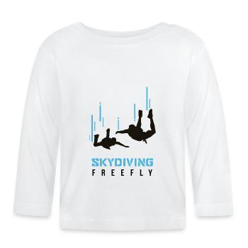 Skydiving - Organic Baby Long Sleeve T-Shirt - white - Front