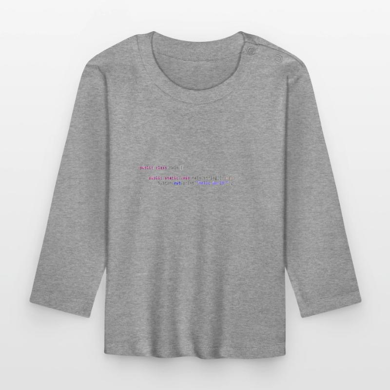 Java Hello World! Geschenkidee Baby Bio-Langarmshirt