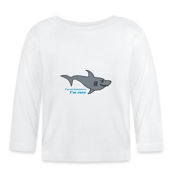 Shark - Organic Baby Long Sleeve T-Shirt - white - Front