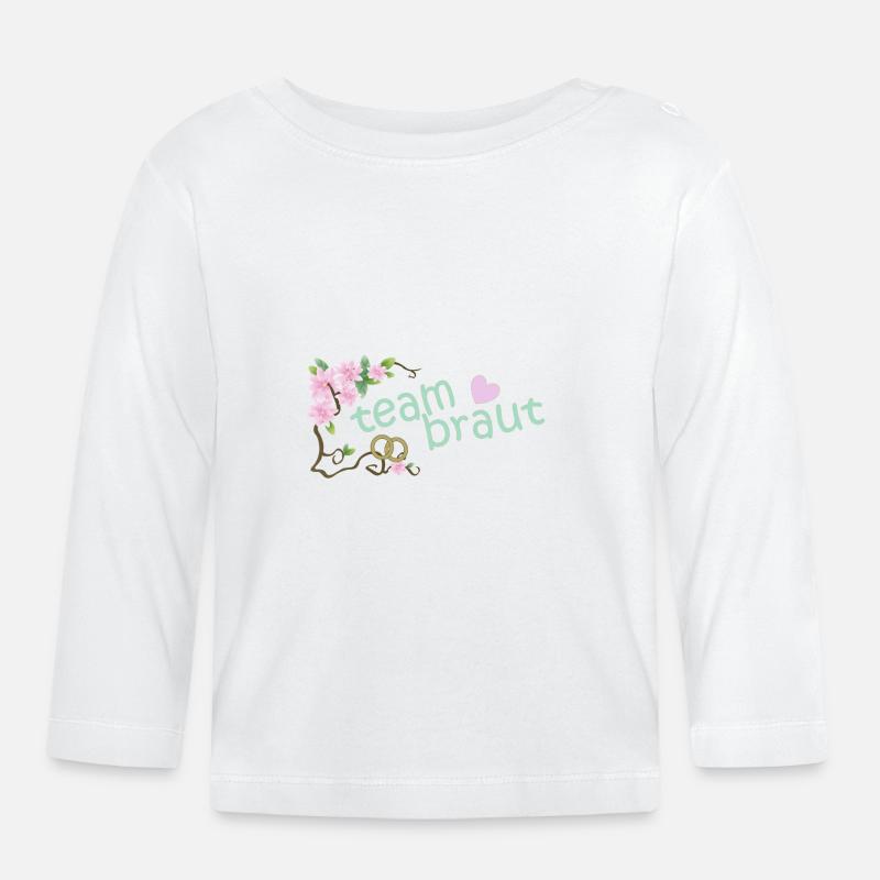 team braut - Baby Bio-Langarmshirt - Weiß