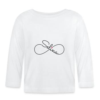 Selina nom prénom - T-shirt manches longues bio Bébé - blanc - Devant