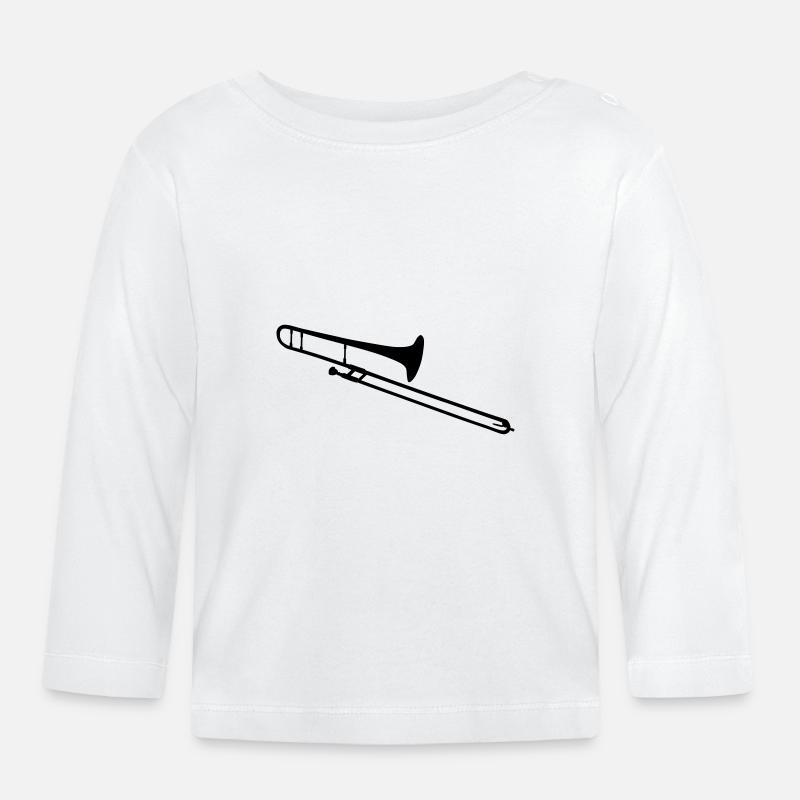 Trombone - T-shirt manches longues bio Bébé - blanc