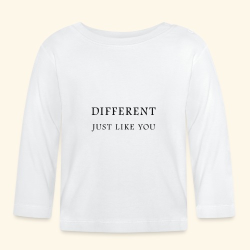 Different Just Like You (black font) - Bio-shirt met lange mouwen voor baby’s