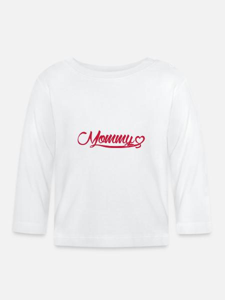 Mommy - Baby Bio-Langarmshirt - Weiß