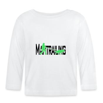 Mantrailing Schwarz/grün - Baby Bio-Langarmshirt - Weiß - Vorne