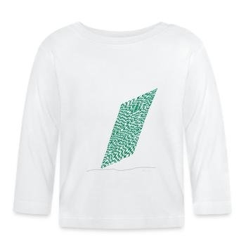 Couleur de la ligne - T-shirt manches longues bio Bébé - blanc - Devant