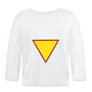 triangle superhéros - T-shirt manches longues bio Bébé - blanc - Devant