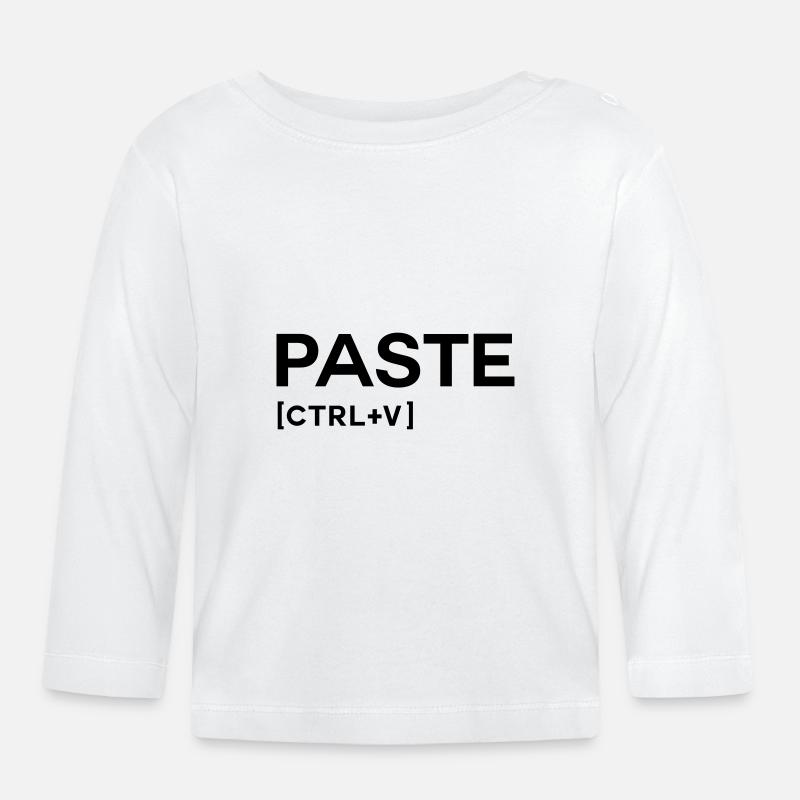 PASTE CTRL BLACK - T-shirt manches longues bio Bébé - blanc