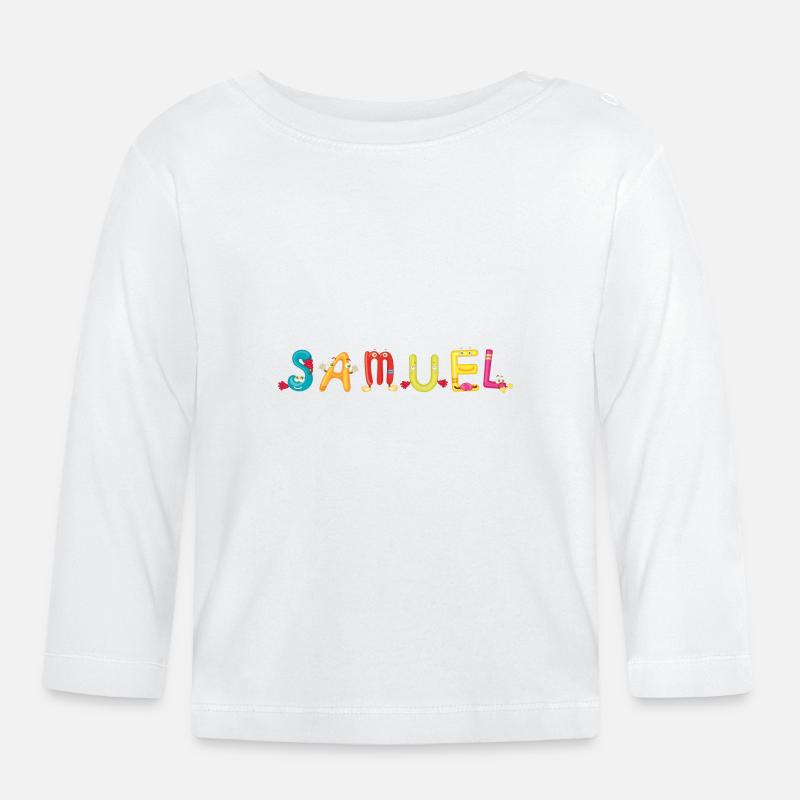 Samuel - Baby Bio-Langarmshirt - Weiß