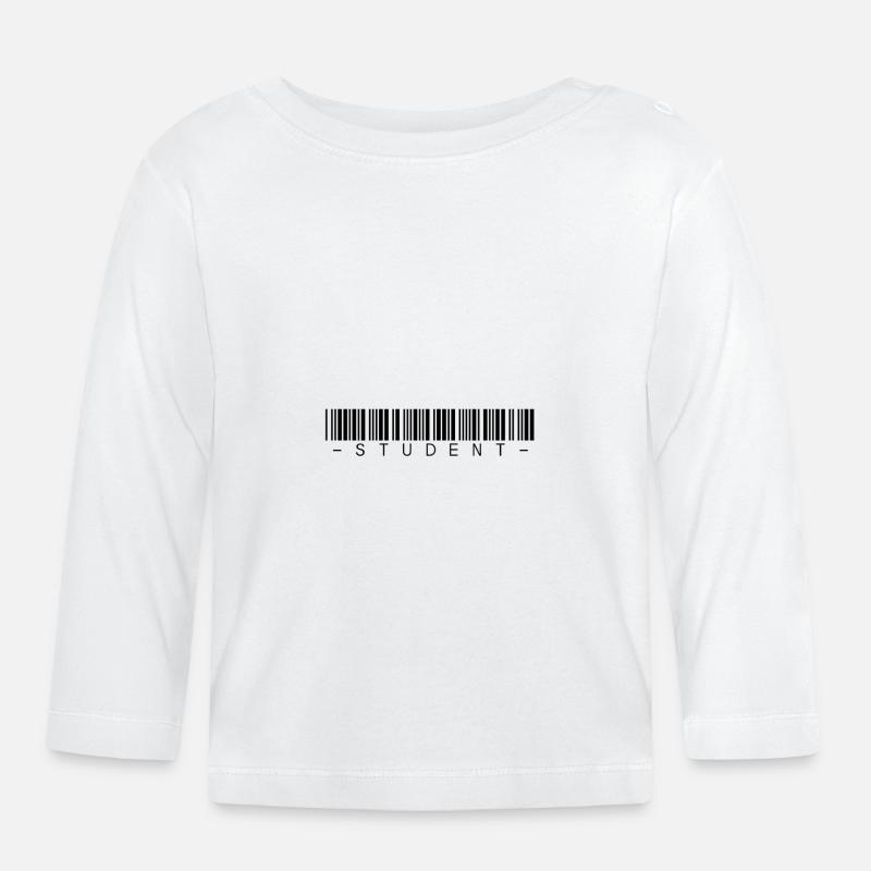 Student - Baby Bio-Langarmshirt - Weiß
