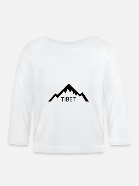 Tibet - Baby Bio-Langarmshirt - Weiß