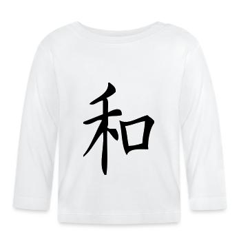 Frieden - Baby Bio-Langarmshirt - Weiß - Vorne