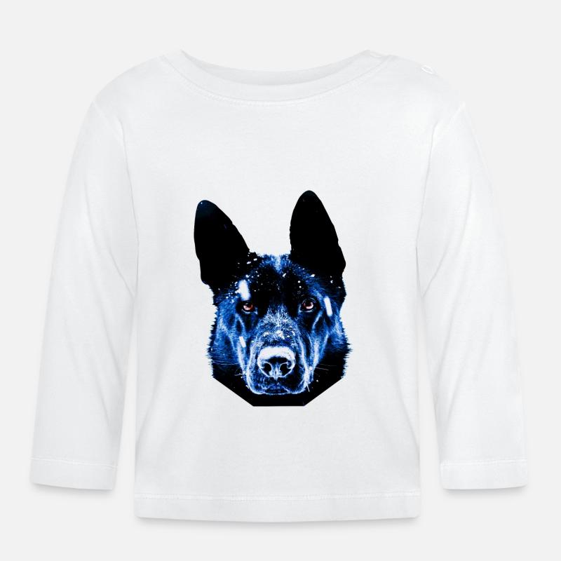 schäferhund - Baby Bio-Langarmshirt - Weiß
