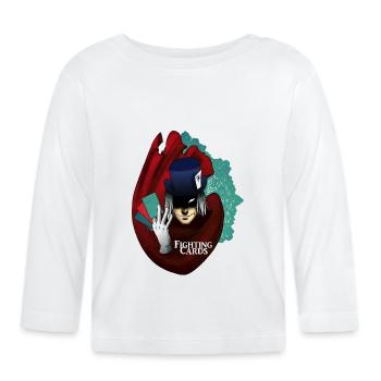 Fighting cards - Magicien - T-shirt manches longues bio Bébé - blanc - Devant