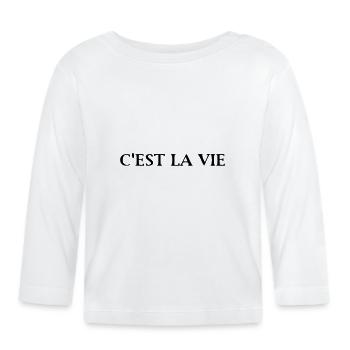 Dictons cool - T-shirt manches longues bio Bébé - blanc - Devant