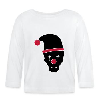 Trauriger Clown - Baby Bio-Langarmshirt - Weiß - Vorne