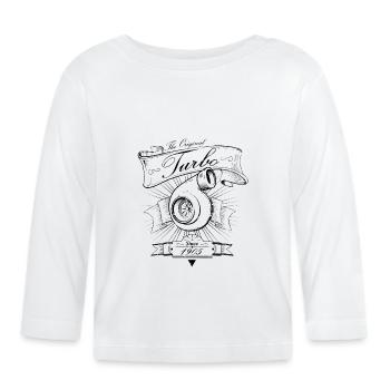 turbo since 1905 vintage - black edition - Baby Bio-Langarmshirt - Weiß - Vorne