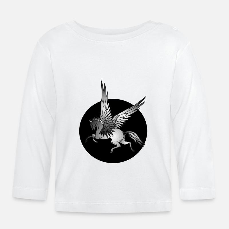 Pegasus - Baby Bio-Langarmshirt - Weiß