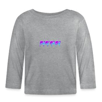 Neon Legacy Synthwave - Organic Baby Long Sleeve T-Shirt - heather grey - Front