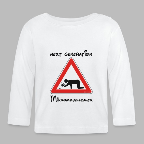 Warnschild Mikromodellbauer Next Generation - Baby Langarmshirt