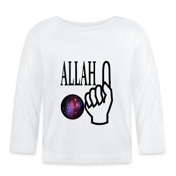 Gott gibt es Allah - Baby Bio-Langarmshirt - Weiß - Vorne