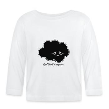 Nuage de pluie tristesse sentiment cadeau pluie Renard - T-shirt manches longues bio Bébé - blanc - Devant