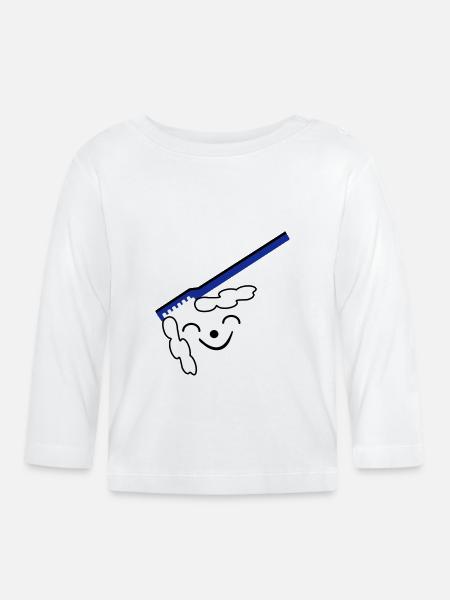 Zahnpflege - Organic Baby Long Sleeve T-Shirt - white