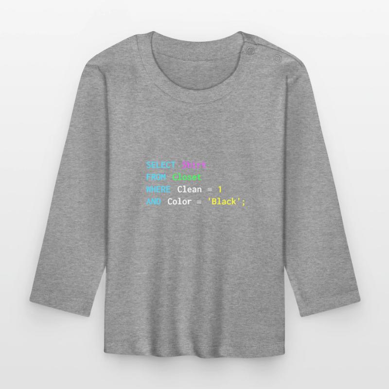 Conception SQL amusante pour les programmeurs sql, DBA, T-shirt manches longues bio Bébé