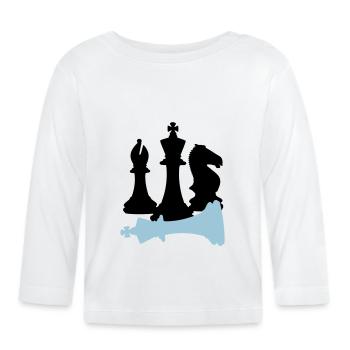 Chess, Checkmate - Organic Baby Long Sleeve T-Shirt - white - Front