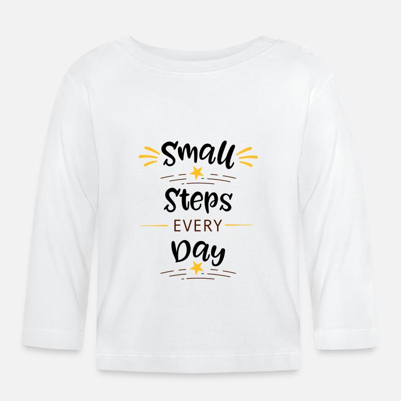 apprendre - T-shirt manches longues bio Bébé - blanc