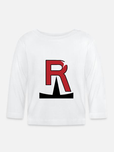 Team Rocket Stern - Baby Bio-Langarmshirt - Weiß