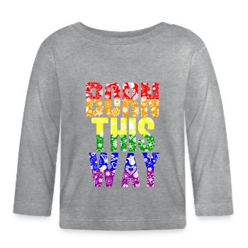 Né de cette façon - T-shirt manches longues bio Bébé - gris chiné - Devant