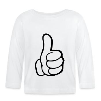 comme main - T-shirt manches longues bio Bébé - blanc - Devant