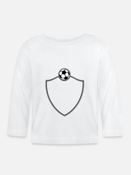 Soccer Emblem - Baby Bio-Langarmshirt - Weiß